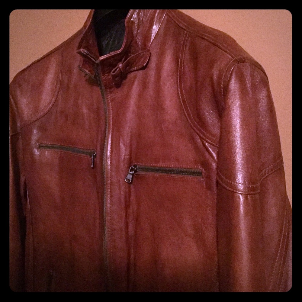 Jimmy’s Italian Leather Men’s Jacket, Size 56